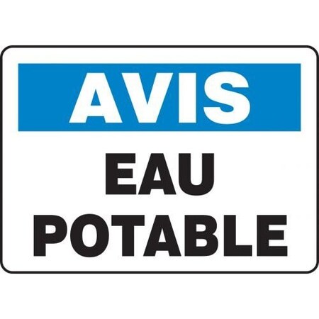 BILINGUAL FRENCH SIGN  POTABLE FRMCAW813VS